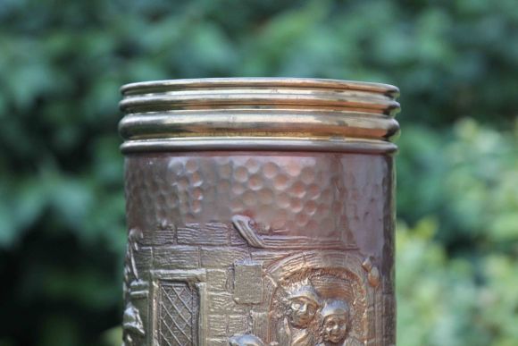 Голландская зонтница из меди и латуни. Натуральная патина