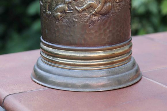 Голландская зонтница из меди и латуни. Натуральная патина