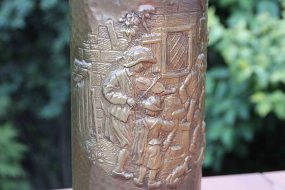 Голландская зонтница из меди и латуни. Натуральная патина