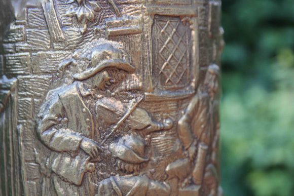 Голландская зонтница из меди и латуни. Натуральная патина