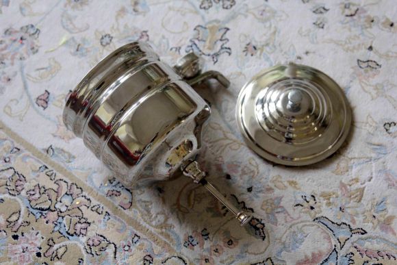 Очень редкий старый рукомойник в никеле.Европа.Начало 20 