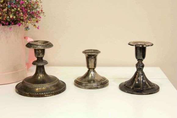 Старинные подсвечники в серебрении на выбор. Европа.