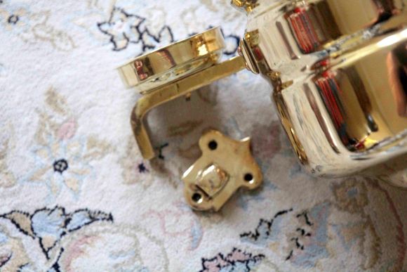 Антикварный  рукомойник из латуни. Европа. Начало 20 века