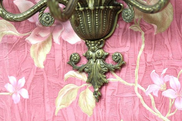 Огромное музейное бра на 5 свечей. Латунь 