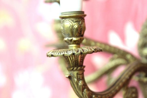 Огромное музейное бра на 5 свечей. Латунь 