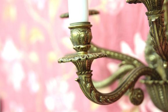 Огромное музейное бра на 5 свечей. Латунь 