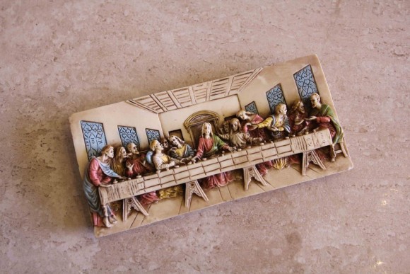 Антикварное панно "Тайная Вечеря".Италия. Начало 20 века