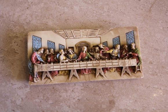 Антикварное панно "Тайная Вечеря".Италия. Начало 20 века