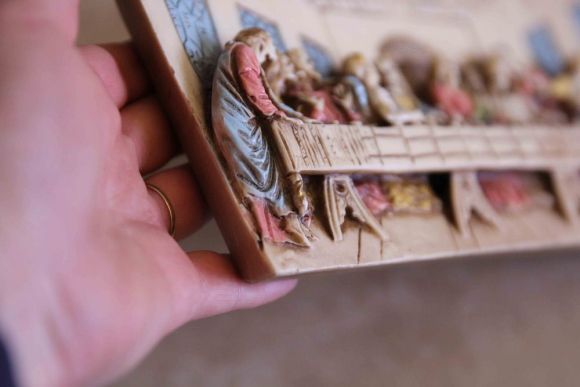 Антикварное панно "Тайная Вечеря".Италия. Начало 20 века