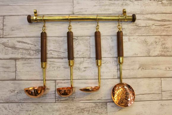 Винтажный кухонный набор с деревянными ручками