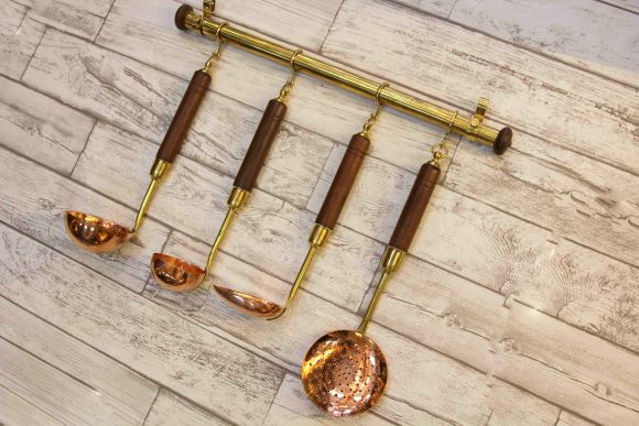 Винтажный кухонный набор с деревянными ручками