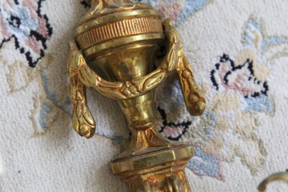 Антикварные большие бра на 2 свечи