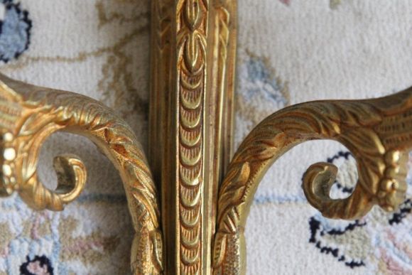 Антикварные большие бра на 2 свечи