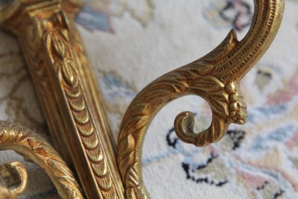 Антикварные большие бра на 2 свечи