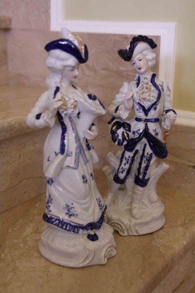 Галатная  пара "Кавалер" и "Дама" ручная работа. Европа. Начало 20 века