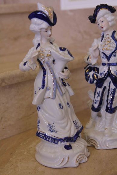 Галатная  пара "Кавалер" и "Дама" ручная работа. Европа. Начало 20 века