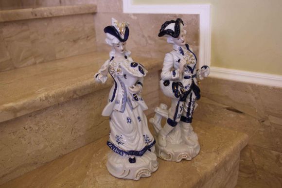 Галатная  пара "Кавалер" и "Дама" ручная работа. Европа. Начало 20 века