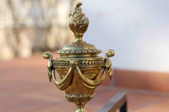 Таганы - подставки для дров в камин. Латунь. Антиквариат