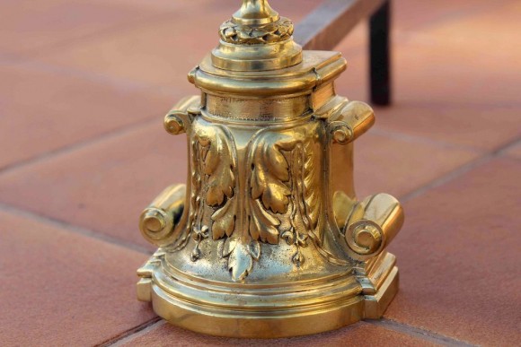 Таганы - подставки для дров в камин. Латунь. Антиквариат