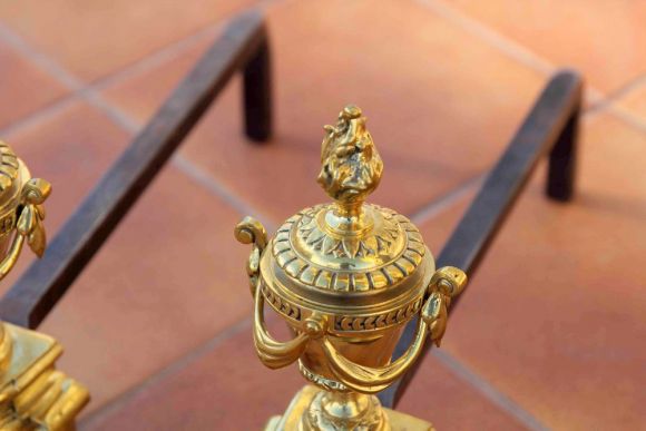 Таганы - подставки для дров в камин. Латунь. Антиквариат