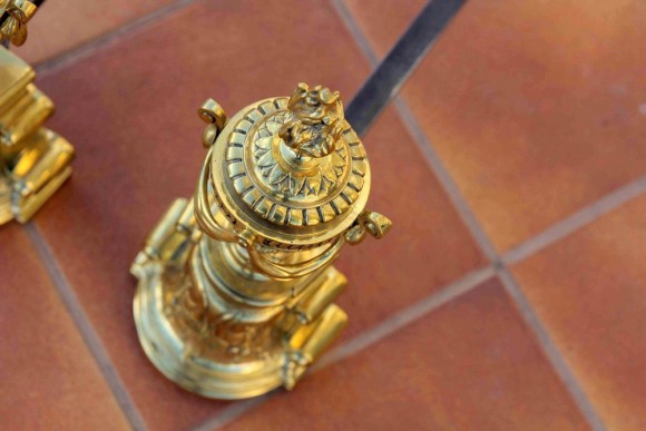 Таганы - подставки для дров в камин. Латунь. Антиквариат