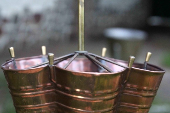 Медная винтажная зонтница. Ручная работа. Европа