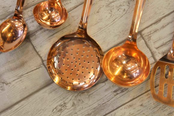 Медный набор кухонной утвари 