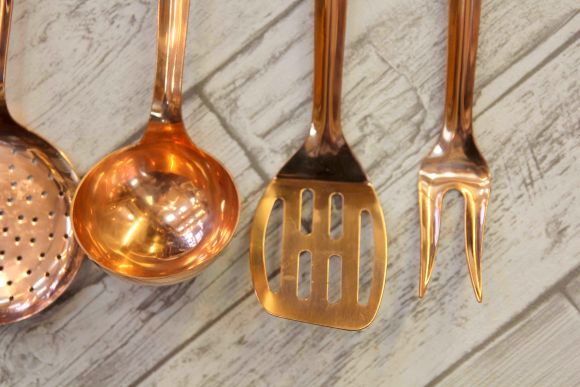 Медный набор кухонной утвари 