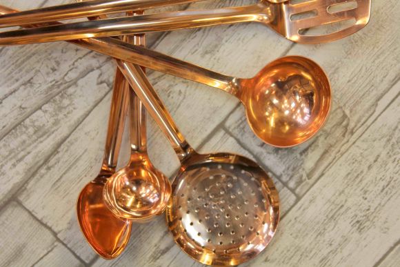 Медный набор кухонной утвари 