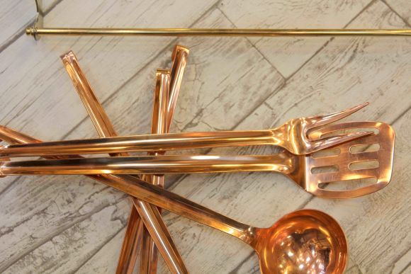 Медный набор кухонной утвари 