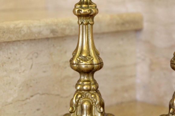 Пара очень красивых антикварных подсвечников в стиле Барокко. 19 в.