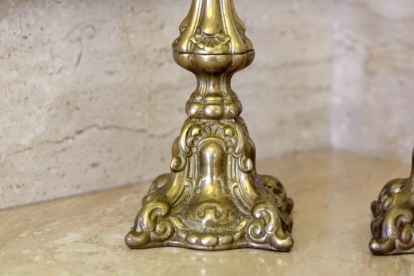 Пара очень красивых антикварных подсвечников в стиле Барокко. 19 в.