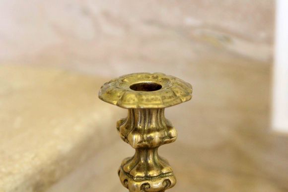 Пара очень красивых антикварных подсвечников в стиле Барокко. 19 в.