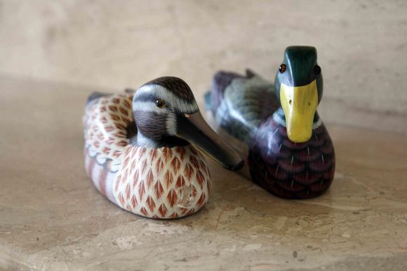 Винтажные уточки, ручной росписи Европа. Середина 20 века.