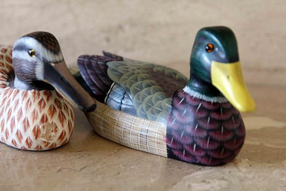 Винтажные уточки, ручной росписи Европа. Середина 20 века.