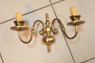 Антикварное бра из латуни отполированное