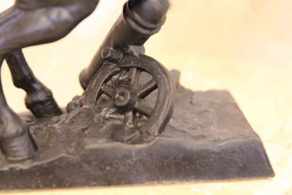 Антикварная чугунная конная скульптура. Европа. Начало 20 века