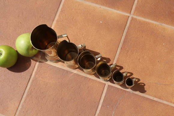 Антикварные Мерные кружки. Англия. Латунь