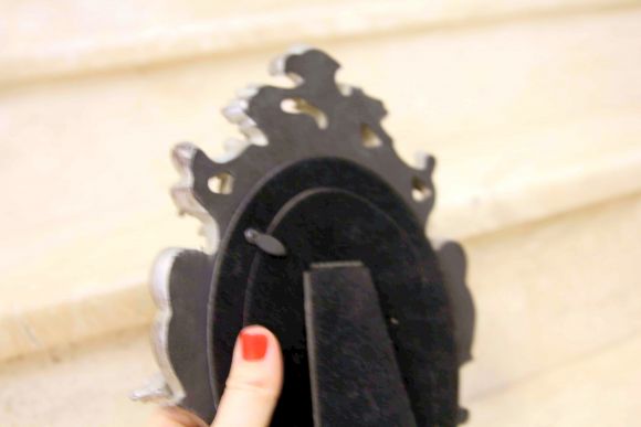 Винтажная рамка для фото с ПУТТИ В серебренной патине