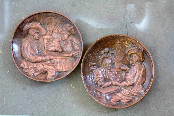 Медные парные панно голландской тематики