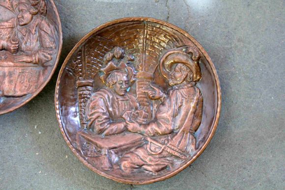 Медные парные панно голландской тематики