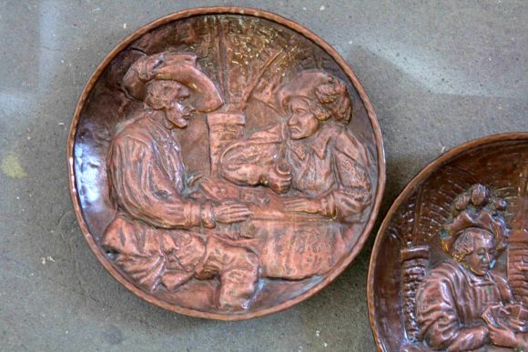 Медные парные панно голландской тематики