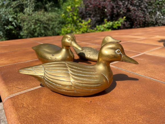 Винтажные уточки из латуни. Европа. Начало 20 века