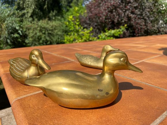 Винтажные уточки из латуни. Европа. Начало 20 века