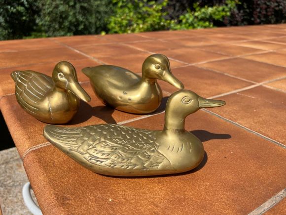 Винтажные уточки из латуни. Европа. Начало 20 века