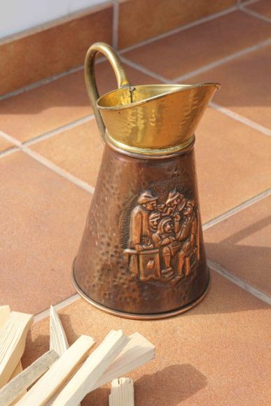 Старинный антикварный медный зольник. Европа. Начало 20 века