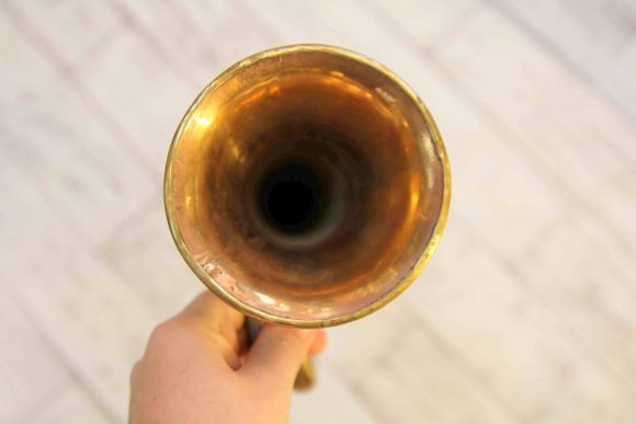 Охотничий рожок из латуни в патине