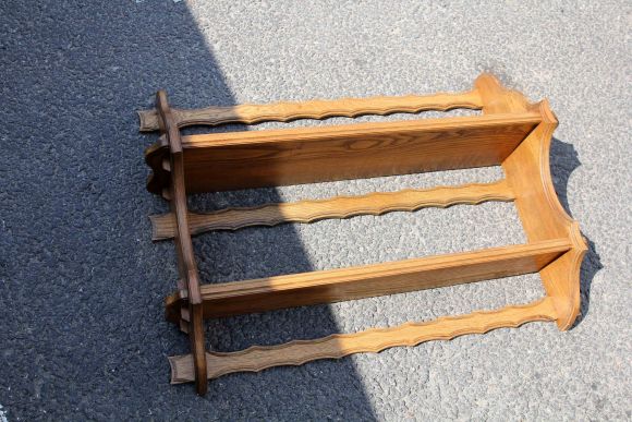 Большая настенная полка для полотенец и тарелок