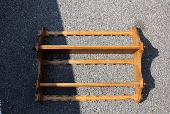 Большая настенная полка для полотенец и тарелок