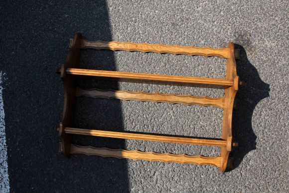 Большая настенная полка для полотенец и тарелок